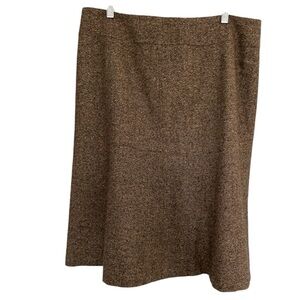 Talbots Wool & Silk Blend, Midi A Line, Made of Italian Fabrics, Skirt, Size 14